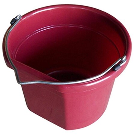 Fancy Feline MR8QP-FSB-DK RED 8 Quart Red Flat Bucket